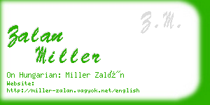 zalan miller business card